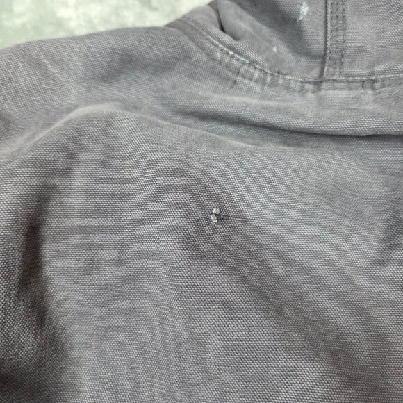 Snap On Tools Jacket Mens XL Gray Distressed Quilt Lined Hooded Canvas Coat - Picture 13 of 16